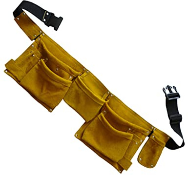 WOFASHPURET Paquet Banane En Cuir Multifonction Pochette à Outils Pour Technicien Ceinture Réglable Usage Professionnel Résistance à L’usure Fermeture Auto-agrippante