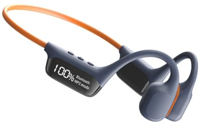 Tuesoa Casque Bluetooth à Conduction Osseuse de 32 Go, Étanche IPX8, Écouteurs de Natation sans, Stéréo, avec Musique