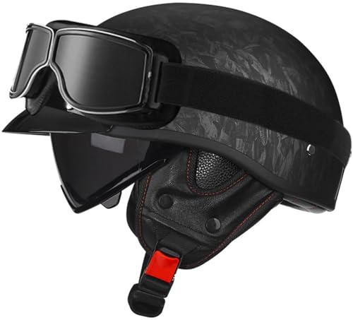 Jethelm Für Motorräder Jet-Helm, Roller-Helm Scooter-Helm Moped Mofa-Helm DOT/ECE-Zugelassen Chopper Retro Vintage Jethelme Rollerhelm Sturzhelm Chopper Helm