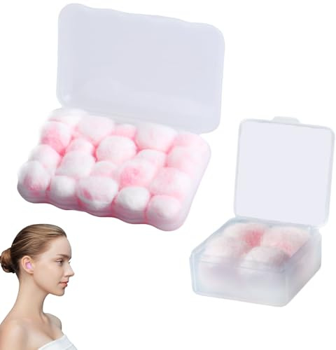 EUYKQNOI 12 Paia Tappi per le Orecchie per Dormire, Tappi per le Orecchie in Cera，Tappi per le Orecchie Riduzione del Rumore per Proteggere l'udito di Adulti e Bambini