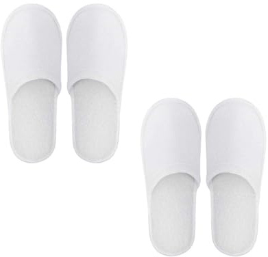Weenwill Ciabatte da Hotel,2 Paia Ciabatte Ospiti,Pantofole Unisex per Ospiti da Donna e Uomo,Ciabattes da Viaggio,per Ospiti di Hotel,Spa,Feste e Viaggi