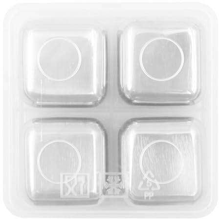 FONGKNOX - Cubos de hielo de acero inoxidable reutilizables, piedras de enfriamiento para whisky, vino, ginebra, bebidas, hielo congelado, granulador, enfriador de cerveza, bar, herramientas