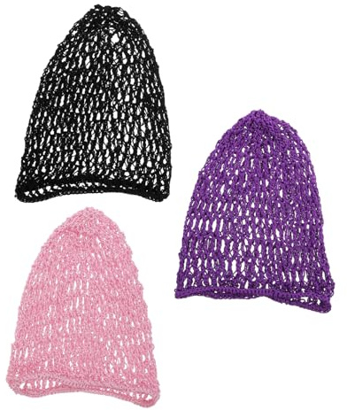 AKOOSY 3 Stück-pack Elastische Haarnetze aus Polyester mit Atmungsaktivem Mesh Design Leicht zu Tragen für Frauen im Sommer zum Schlafen und Haarpflege