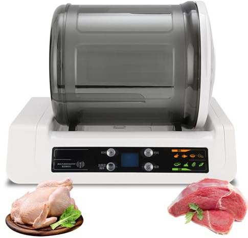 Batticarne elettrico e marinatore, bicchiere sottovuoto da 7 litri per alimenti commerciali, macchina automatica per decapaggio per pollo, hamburger e pancetta