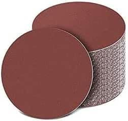 Fogli abrasivi da 150 mm, grana 80/100/120/180/240, 40 pezzi di carta vetrata da 150 mm, per legno, metallo, materiali in legno, truciolato