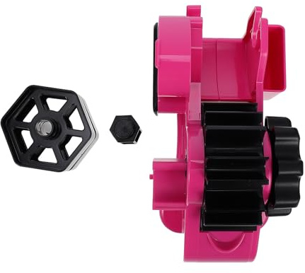 WOONEKY Máquina Cortadora de Cinta Adhesiva Semiautomática Soporte para Cinta Transparente Color Rosa Fucsia 1 Unidad Adecuado para Embalaje y Sellado de Bolsas de Plástico en