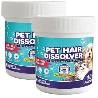 Disolvente de Pelo de Mascotas,Elimina Los Pelos de Mascotas de la Ropa Durante el Lavado,Limpieza Profunda y Acción Desodorante,Agente de Limpieza Suave,2pc