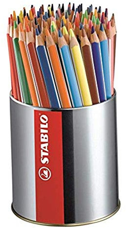 STABILO - Dreikant-Buntstift - Trio dick - 92er Display - mit 92 Stück sortiert in 18 Farben
