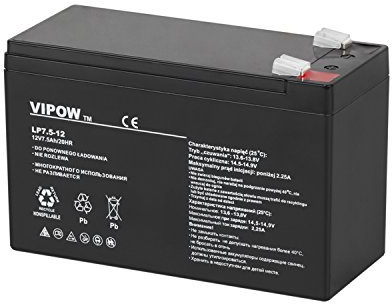 VIPOW-Batterie au Plomb-Gel 12 v 7,5 gelakku (bAT0214 au Plomb, sans Entretien