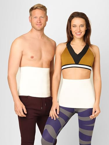 BeFit24 Unisex Nierenwärmer aus Angora, Merino & Baumwolle – Rücken- & Nierengurt für Damen & Herren – Wärmend, Atmungsaktiv, Weiß