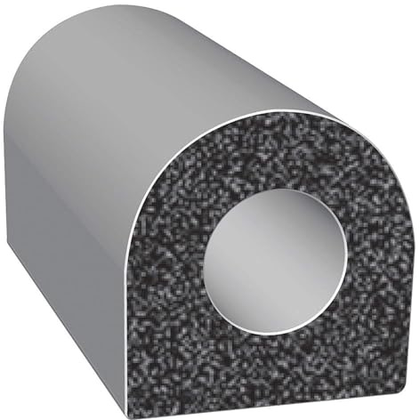 Trim-Lok D-Shaped Rubber Seal (Thick Wall) – EPDM Foam Seal with HT (General Acrylic) Pressure Sensitive Adhesive System – Ideal Door and Window Weather Seal for Cars, Trucks, RVs, and Boats – 0.5”