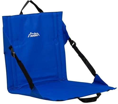 Andes Blue Folding Beach Chair Outdoor Garden Portable Seat