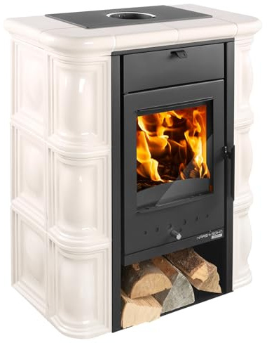 Haas+Sohn | Kaminofen Tirol 343.15-C perl-schwarz/creme | 6 kW