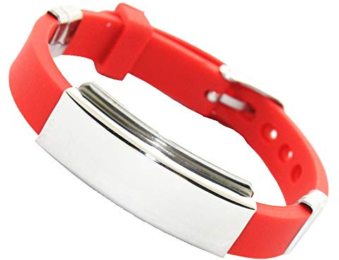 Bionic Ionen Silikon Sportarmband Neodym Magnetarmband Energetix 4you 603 rot gravierbar im Schmuckbeutel