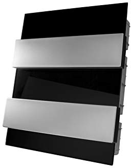 Modern Delux infälld liten distributör 24 moduler säkringsbox distributionslåda för vägginstallation 2-radig IP4x (24 moduler svart glas)