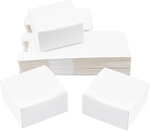 PH PandaHall 30 Pack Weiß Geschenkboxen, 8x8x4cm Weiß Weihnachtsboxen Geschenkverpackungsschachtel Rechteck Geschenkschachteln Kartonschachteln Für Weihnachten Valentinstag Hochzeit Party Geschenke
