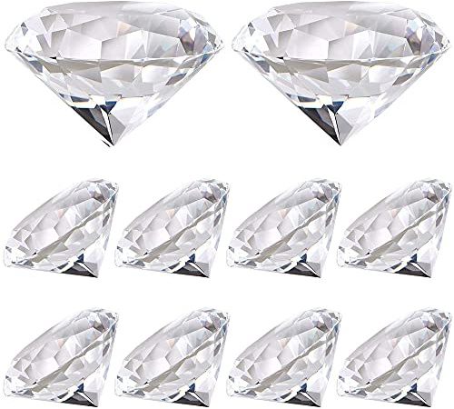 GZGXKJ 10 Stück Diamanten Diamantkristalle Glitzernde Dekosteine Tischdeko