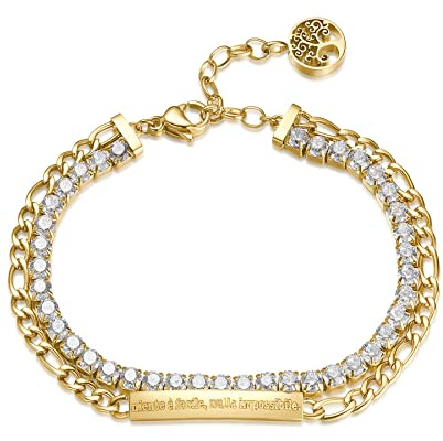 Brosway Bracciale Donna, Bracciale Tennis in Acciaio con Simbolo Albero Della Vita | Collezione Desideri - BEI052