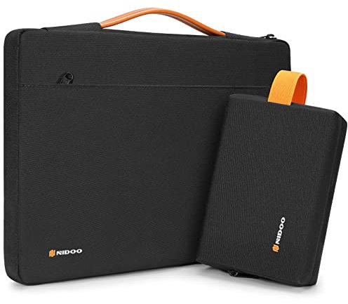 NIDOO 10 Zoll Laptoptasche für iPad 9/10,5 11 iPad Pro / 10,5 10,9 iPad Air/Surface Go 2 3/10 Tab M10 Plus / 10,5 Galaxy Tab A8 / 11 Galaxy Tab S8, Schwarz Tablet Tasche mit Zubehörtasche