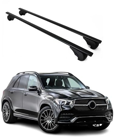 OMAC Dachträger für Mercedes GLE C167 2019-2026 Stahl 2 Stangen Schwarz | Abschließbar, bis 75 kg Traglast, Querträger, Grundträger
