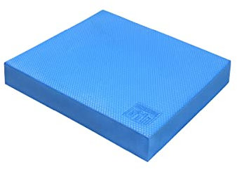 Orange Gym Balance Pad - 38x32,5x6 cm - Blau - Balance Kissen für Ganzkörpertraining - Sportgerät für zu Hause - Training von Rumpfstabilität, Muskeln, Gleichgewicht und Koordination