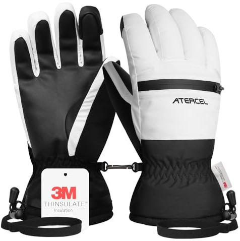 Gants de ski imperméables chauds 3M Thinsulate, écran tactile, pour homme et femme pour le ski, le snowboard, la motoneige, la randonnée