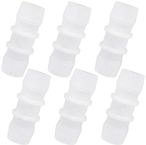 Plastic Hose Barb Fitting, 5/8 x 5/8 Pipe Connectors，Barbed Splicer Mender Joint Adapter Union Fitting, 6 Pcs