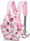 Aolso Babypuppentrage, Puppentrage für Kinder mit verstellbaren, Rückentrage mit verstellbaren Trägern für Babys, Puppezubehör für 14-18 Zoll Puppengurt, Tragepuppenzubehör für Kinder (Rosa)