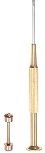 sourcing map 2 1 Uhren Schrauben Rohr Stab 16mm Innen Durchmesser Edelstahl Uhr Riemen Pins mit 2mm Geschlitzt Schraubendreher Rose Gold