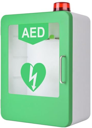 AED-Defibrillator-Aufbewahrungsschrank, wandmontierte Herz-Defibrillations-Alarmbox mit Schlüssel und Alarm, Erste-Hilfe-Koffer, passend for die meisten AED, for Zuhause, Büro, Krankenpflege, Bus