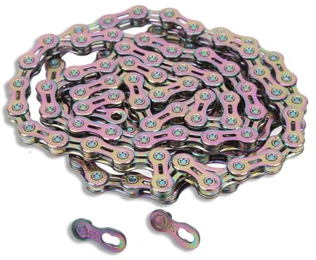 HERCHR Bike Chain Kit, 12 Speed Bike Chain Mountain Bike Chains Half Hollowed Alloy Steel Bike Chain with Chain Connector Cycling Riding Road Bike Chain Bike Mechanic Repair Kit (Colorful)