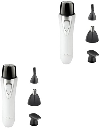 DOITOOL 2stücke Nasenhaartrimmer Usb Wiederaufladbar Multifunktional Schmerzfreies Schneiden Für Herren Und Damen Tragbar Praktisches Design Weiße Farbe Für Unterwegs