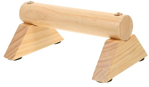 Happyyami Liegestützgriffe und Komfortables Fitness Workout Holz mit Rutschfesten Polstern für Effektives Oberkörpertraining Beige im Fitnessstudio