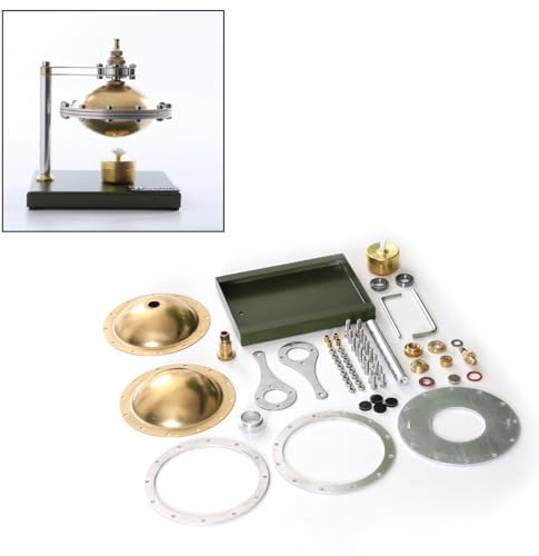 GOUX Dampfmaschine Modellbausatz, Dampfmaschine Bausatz Motor Modell, Externer Verbrennungsmotor Modellbau für Physik-Experimente Kinder und Technikbegeisterte