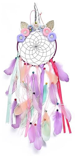 1 atrapasueños para colgar en la pared, diseño de atrapasueños, decoración de pared para habitación de niñas, decoración de pared para habitación de niñas, decoración para colgar en el salón