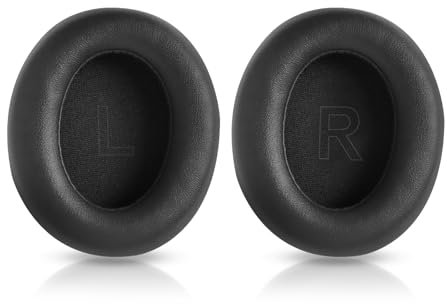 Jiusely Replacement Earpads for Anker Soundcore Life Q30 / Q35 BT, Ear Pads with Protein Leather and Memory Foam, Headset Ear Cushion Repair Parts（Black）