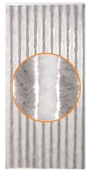 DEFACTO Flauschvorhang Türvorhang Chenille, 100x200 cm, Grau/Weiß Doppel | Fliegenschutz, 100% Made In Italy, Leicht Zu Reinigen, Effektiver Sicht- Und Hitzeblocker, Insektenschutz Camping
