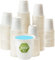 LATERN 200 Piezas Vasos de Papel Desechables, 90ml Pequeños Vasos de Papel Blancos Vasos Compostables para Enjuague Bucal para Baño Enjuague Medicamentos Agua Caliente/Fría Jugo (5,7cm x 5,5cm)
