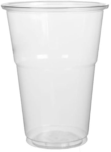 Acan Tradineur Lot de 96 gobelets réutilisables en plastique, 100 % recyclables, extra résistants, hygiéniques, empilables, 12 x 9,5 cm, 500 ml