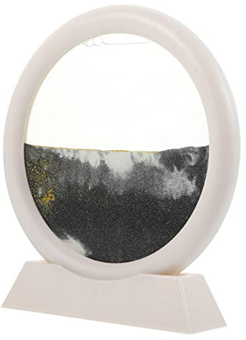TOYANDONA Bewegendes Sandkunstbild Sandmalerei Mit Natürlichem Sand Rundes Sandbild Für Büro Und Wohnraumdekoration Für Anlässe Wie Neujahr Und Hochzeiten