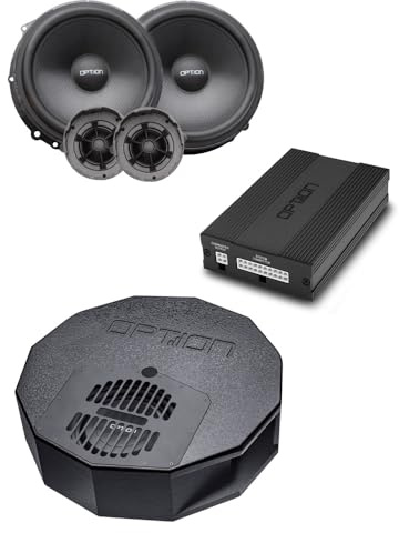 Sistema de audio alternativo V3 compatible con Seat Leon 5F (sin sistema de sonido de fábrica): nivel de sonido 100% plug and play con altavoces delanteros y subwoofer de rueda de repuesto