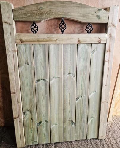 Wooden Garden Dome Gate Pedestrian Gate Wooden Pressure Treated 5ft 150cm,(150 cms High x 60 cms Wide x 5 cms Deep)
