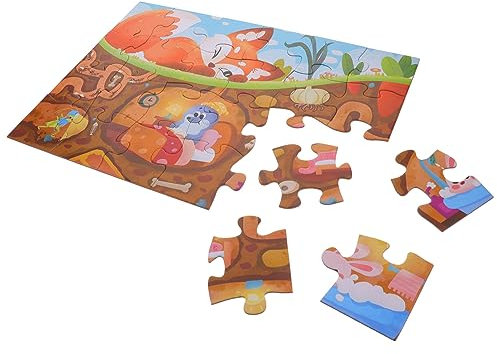 Abaodam 1 Satz Puzzle für kinderbeschäftigung Puzzle Kinderbilderrätsel knobelspiele für Tier Kleinkind- Kinders im Alter von 3-5 Jahren Papier