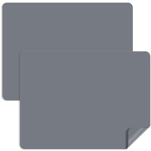 Luxeu Silikon Unterlage 40X30cm, 2 Stück Bastelunterlage Kinder, Silikonmatte Antihafte für Epoxidharz Handwerk, Malerei (Dunkelgrau) |