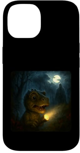 Dinosaur Scary Horror Night Flashlight Halloween Ghost Case for iPhone 14