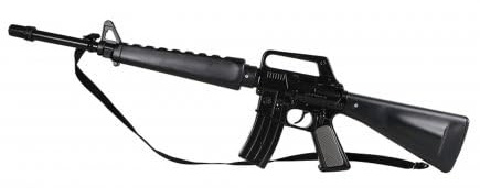 Mitraillette Fusil Noir 72cm 8 Coups avec bandouiliere - Metal/Plastique - Soldat, Militaire et Force Speciale, Carnaval - Jouet Enfant