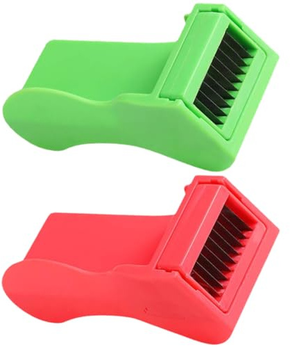 Cabilock 2 pièces Coupe-légumes Multifonction avec Protège-mains Trancheuse et Râpe Sécurisée pour Légumes Fruits et Haricots Outil Pratique pour Cuisine Quotidienne