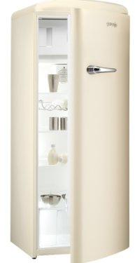 Gorenje Réfrigérateur / A++ / 196 kWh/an / 255 L / 26 L / Chocolat foncé / Système de refroidissement à air avec fonction Quick Cooling / Butée de porte à droite. RB 60299 OC. beige