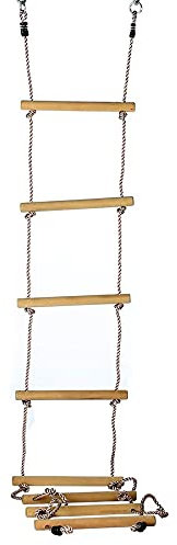 Gartenpirat Strickleiter für Kinder mit 8 Holzsprossen Länge 290 cm