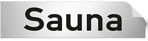 Türschilder24 Folienschild Türschild • Sauna • PVC Hinweisschild • 160 x 40 mm Silber • selbstklebend • Kratzfester Druck • UV Beständig